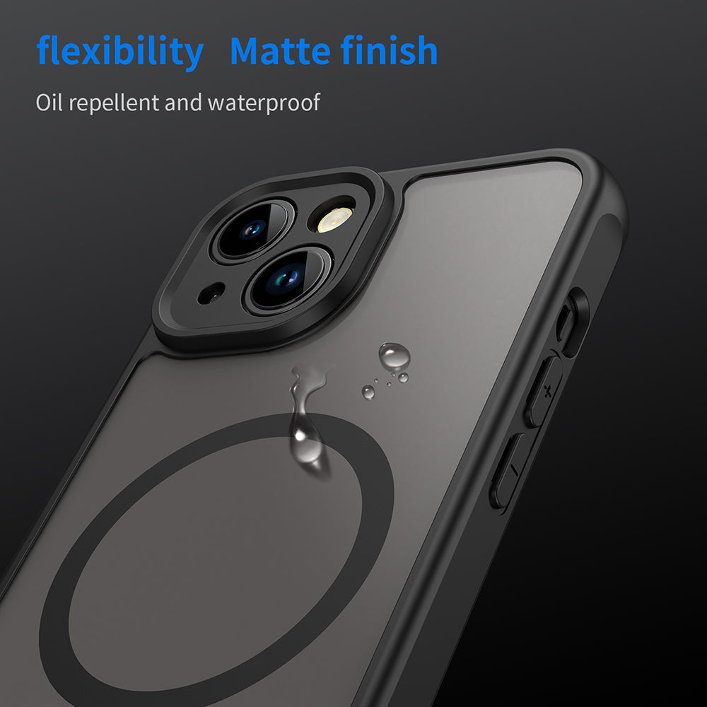 Калъф MagSafe за Apple iPhone 13, Techsuit, HaloFrost II, Черен