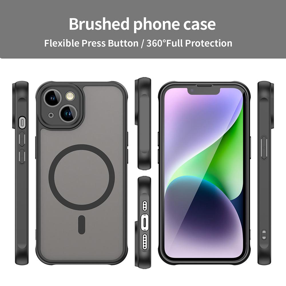 Калъф MagSafe за Apple iPhone 13, Techsuit, HaloFrost II, Черен