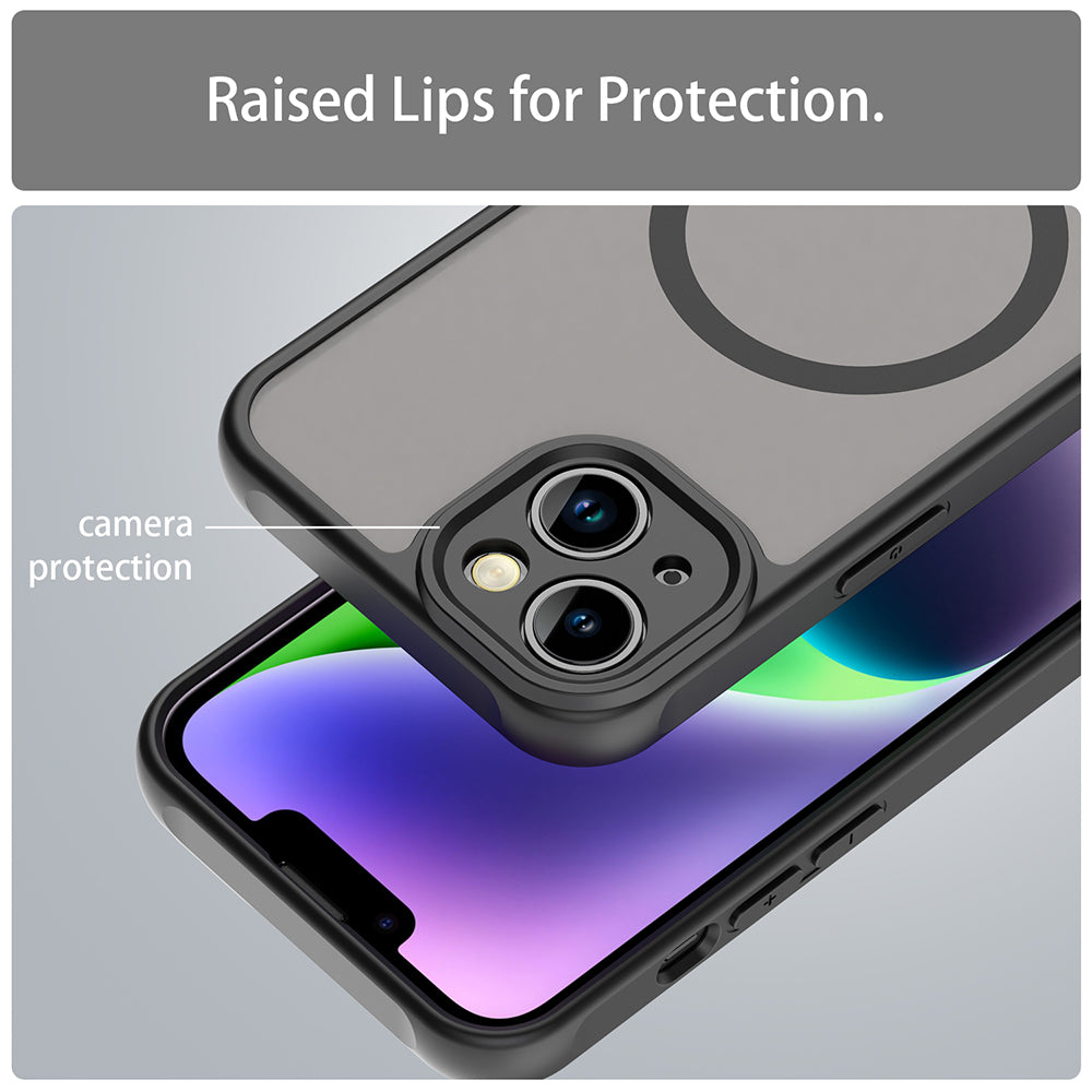 Калъф MagSafe за Apple iPhone 13, Techsuit, HaloFrost II, Черен