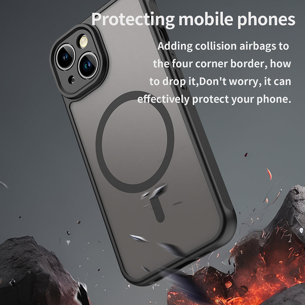 Калъф MagSafe за Apple iPhone 13, Techsuit, HaloFrost II, Черен
