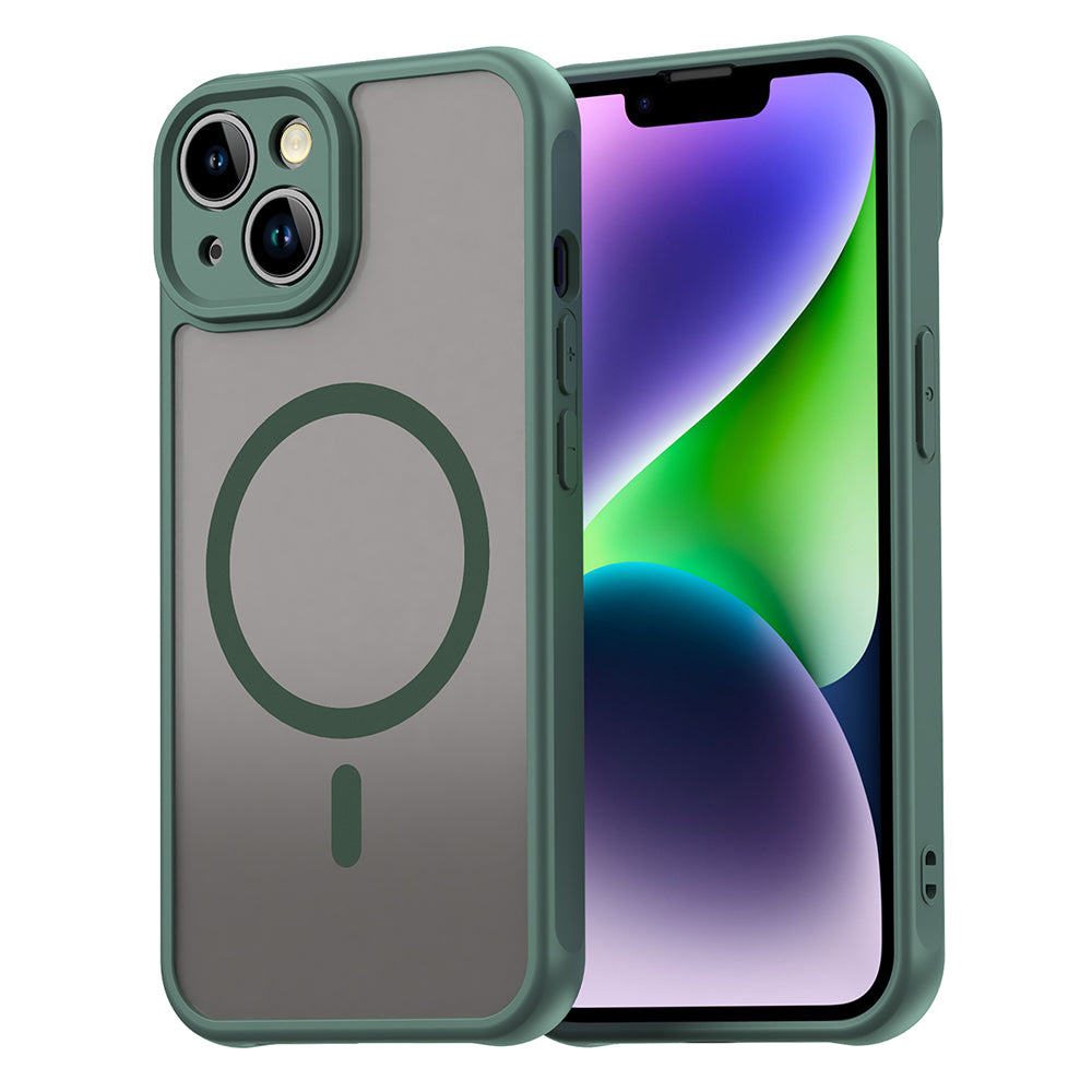 Калъф MagSafe за Apple iPhone 13, Techsuit, HaloFrost II, Зелен