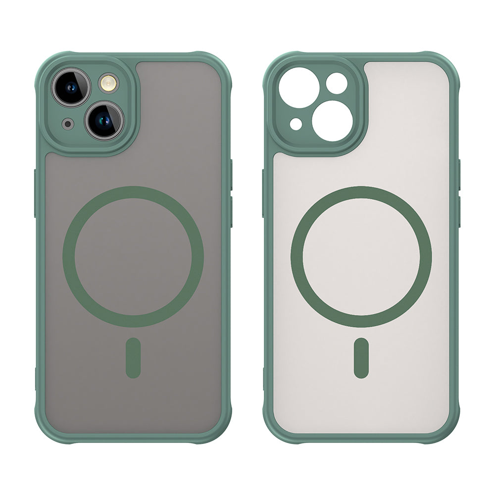 Калъф MagSafe за Apple iPhone 13, Techsuit, HaloFrost II, Зелен