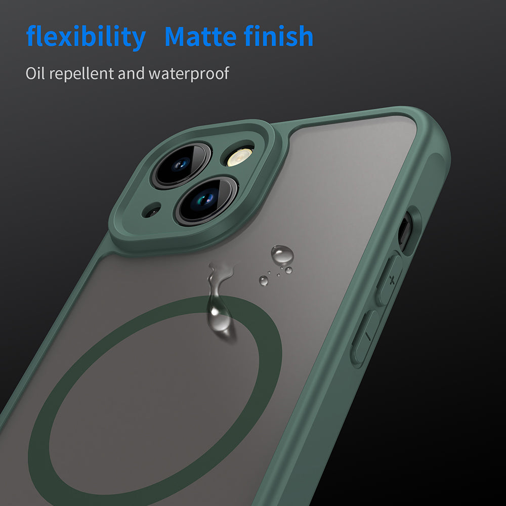 Калъф MagSafe за Apple iPhone 13, Techsuit, HaloFrost II, Зелен