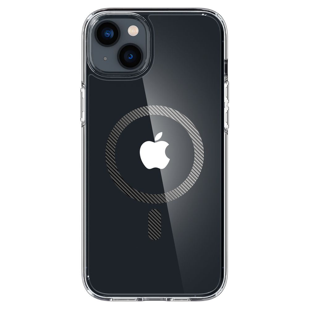 Калъф MagSafe за Apple iPhone 14 Plus, Spigen, Ultra Hybrid Carbon, Прозрачен