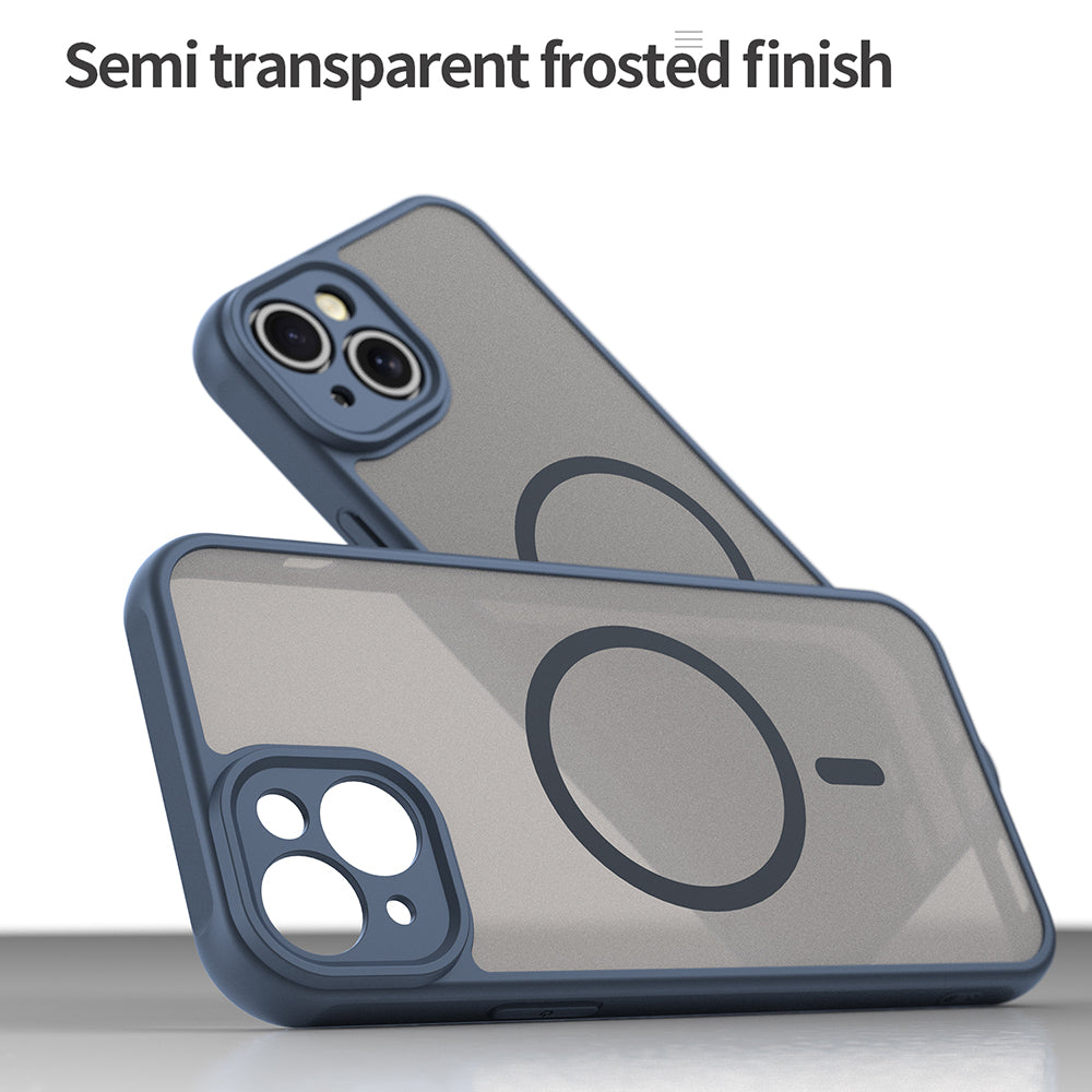 Калъф MagSafe за Apple iPhone 14 Plus, Techsuit, HaloFrost II, Тъмносин