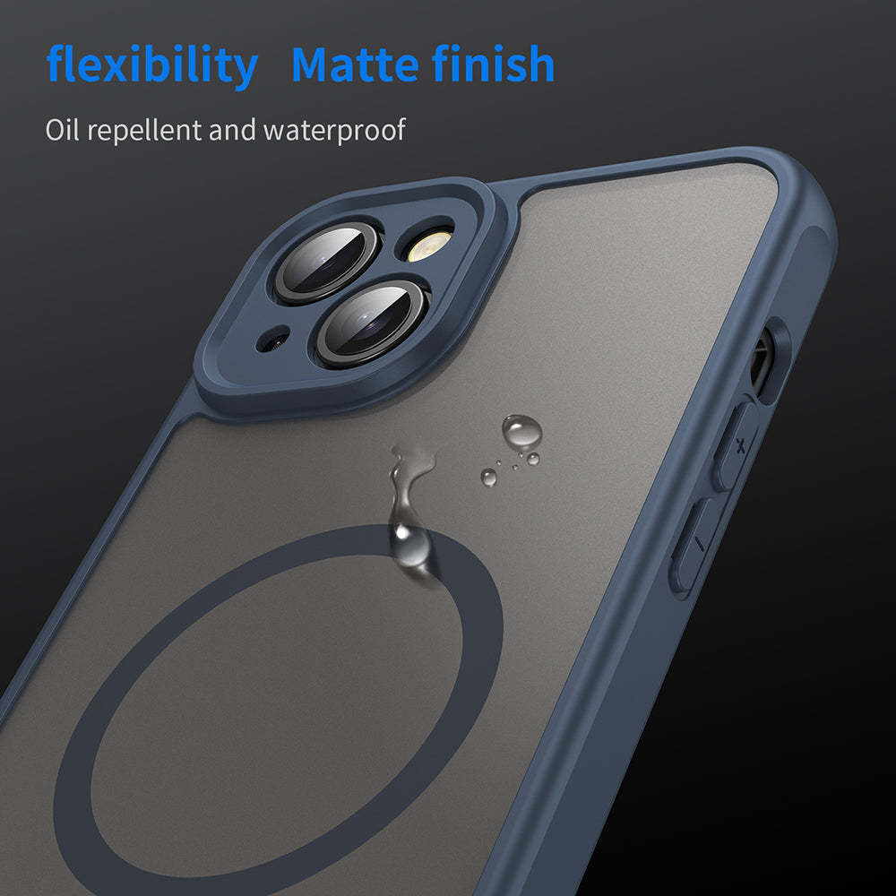 Калъф MagSafe за Apple iPhone 14 Plus, Techsuit, HaloFrost II, Тъмносин