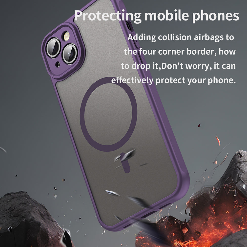 Калъф MagSafe за Apple iPhone 14 Plus, Techsuit, HaloFrost II, Лилав