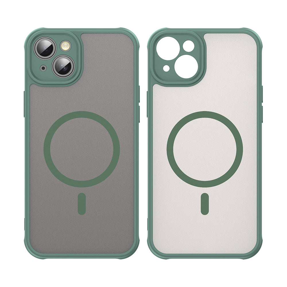 Калъф MagSafe за Apple iPhone 14 Plus, Techsuit, HaloFrost II, Зелен