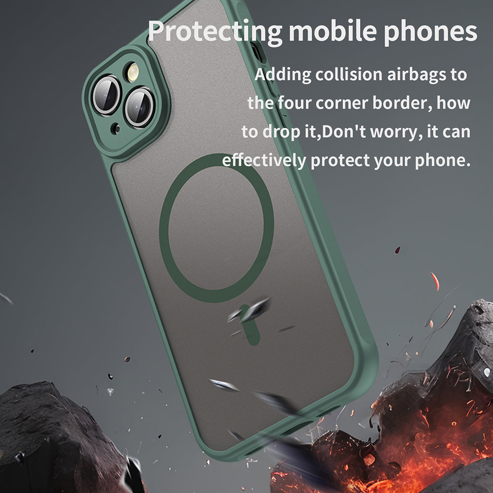 Калъф MagSafe за Apple iPhone 14 Plus, Techsuit, HaloFrost II, Зелен