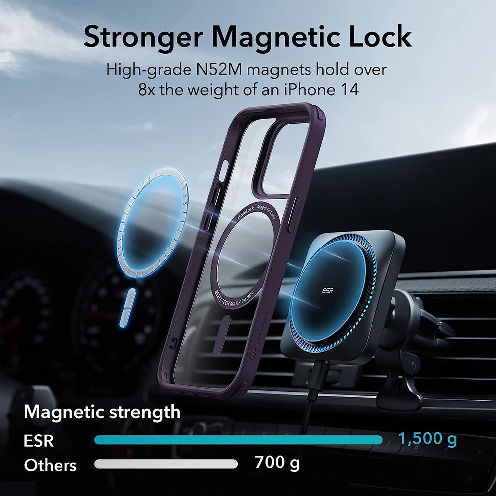 Калъф MagSafe за Apple iPhone 14 Pro, ESR, Classic Hybrid, Прозрачен лилав