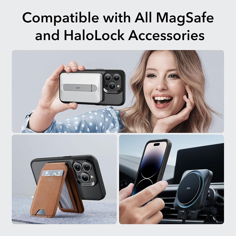 Калъф MagSafe за Apple iPhone 14 Pro, ESR, Classic Hybrid, Черен сатен