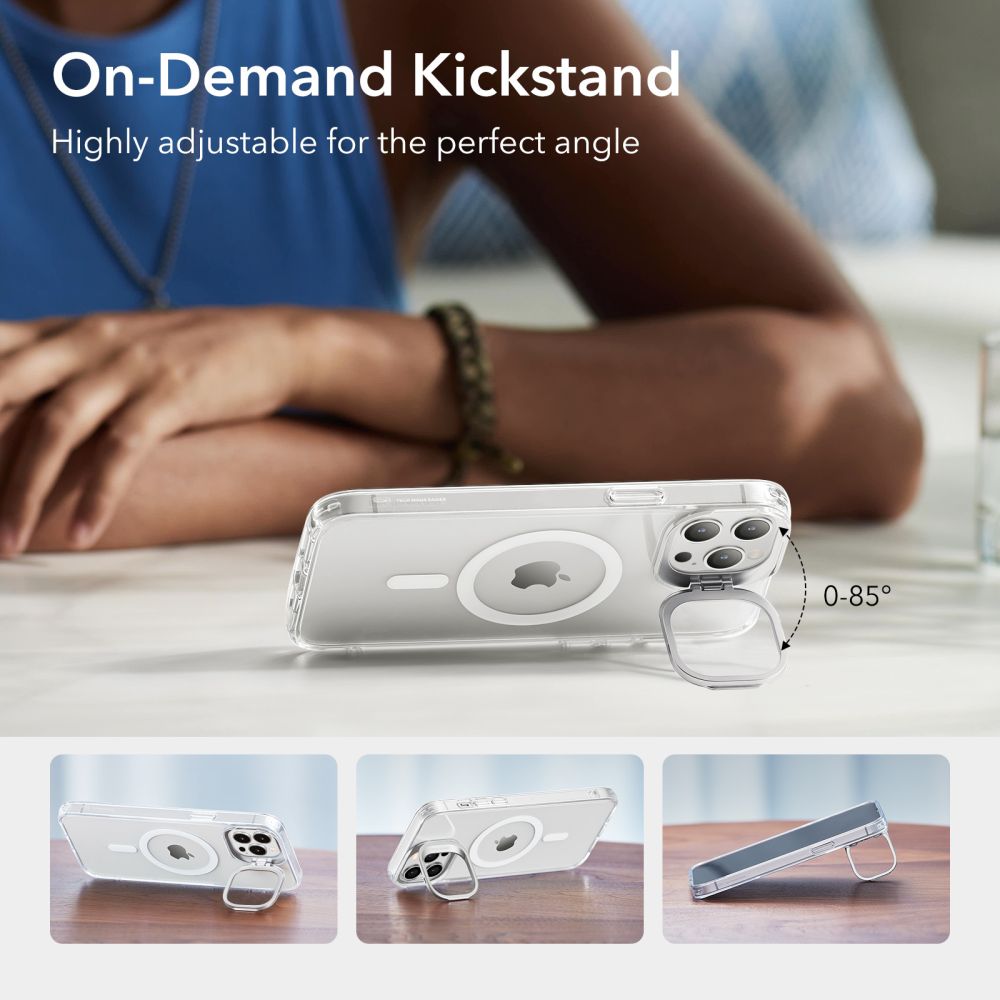 Калъф MagSafe за Apple iPhone 14 Pro, ESR, Classic Kickstand, Прозрачен