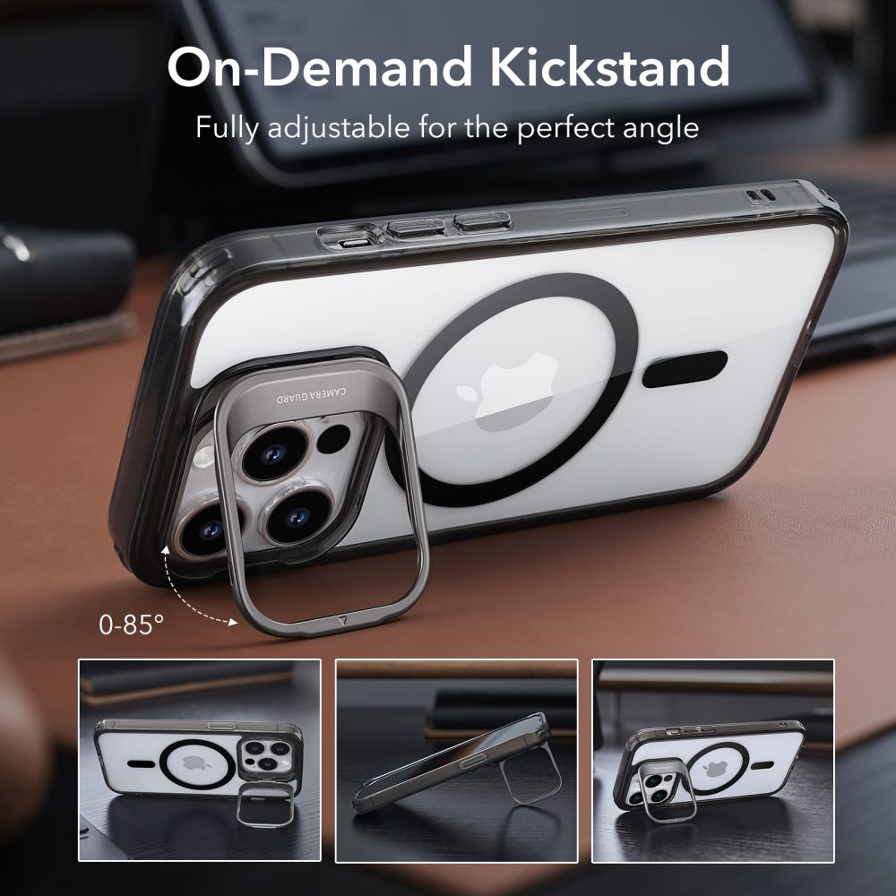 Калъф MagSafe за Apple iPhone 14 Pro Max, ESR, Classic Kickstand, Прозрачно черен