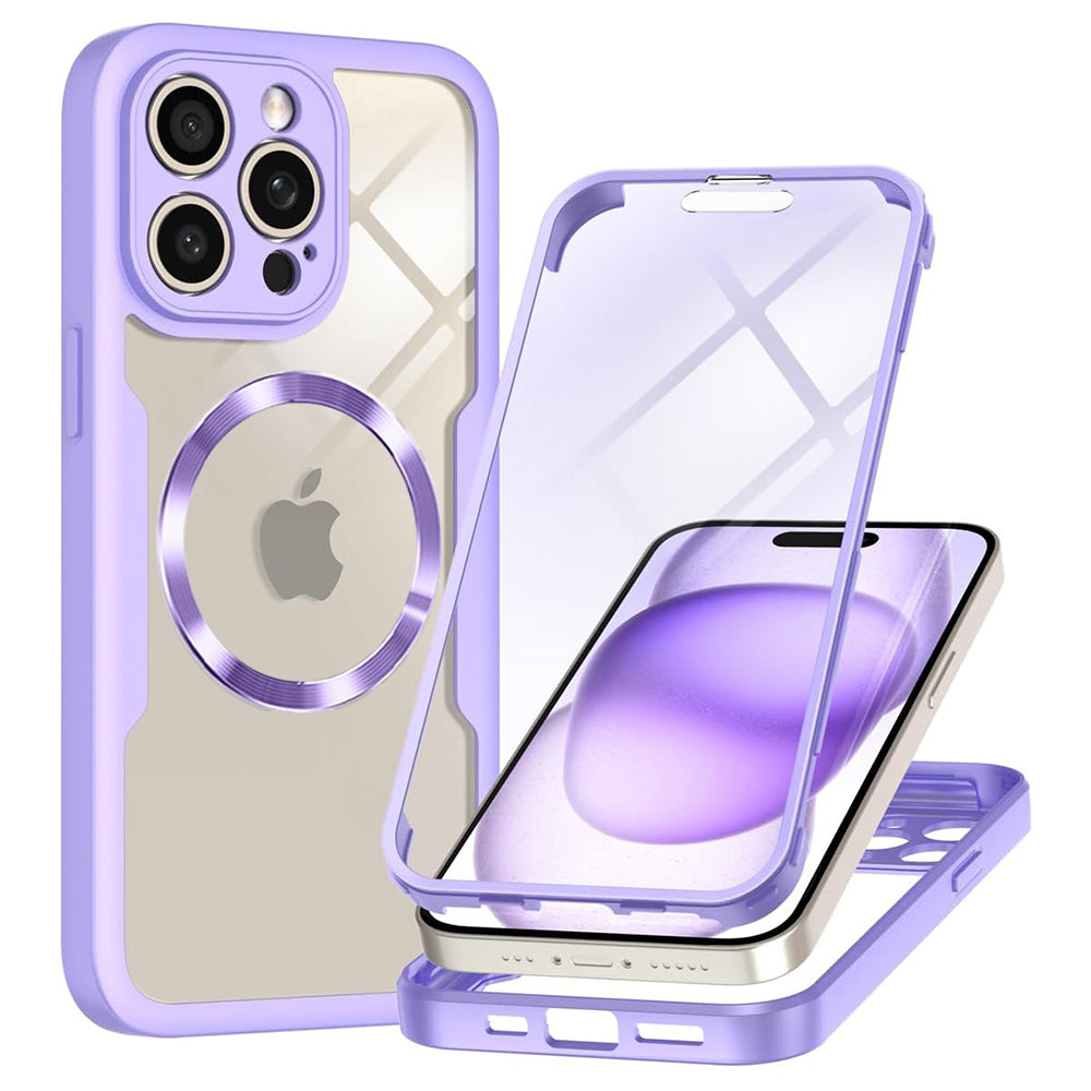 Калъф MagSafe за Apple iPhone 14 Pro Max, Techsuit, ColorVerse 360, Лилав