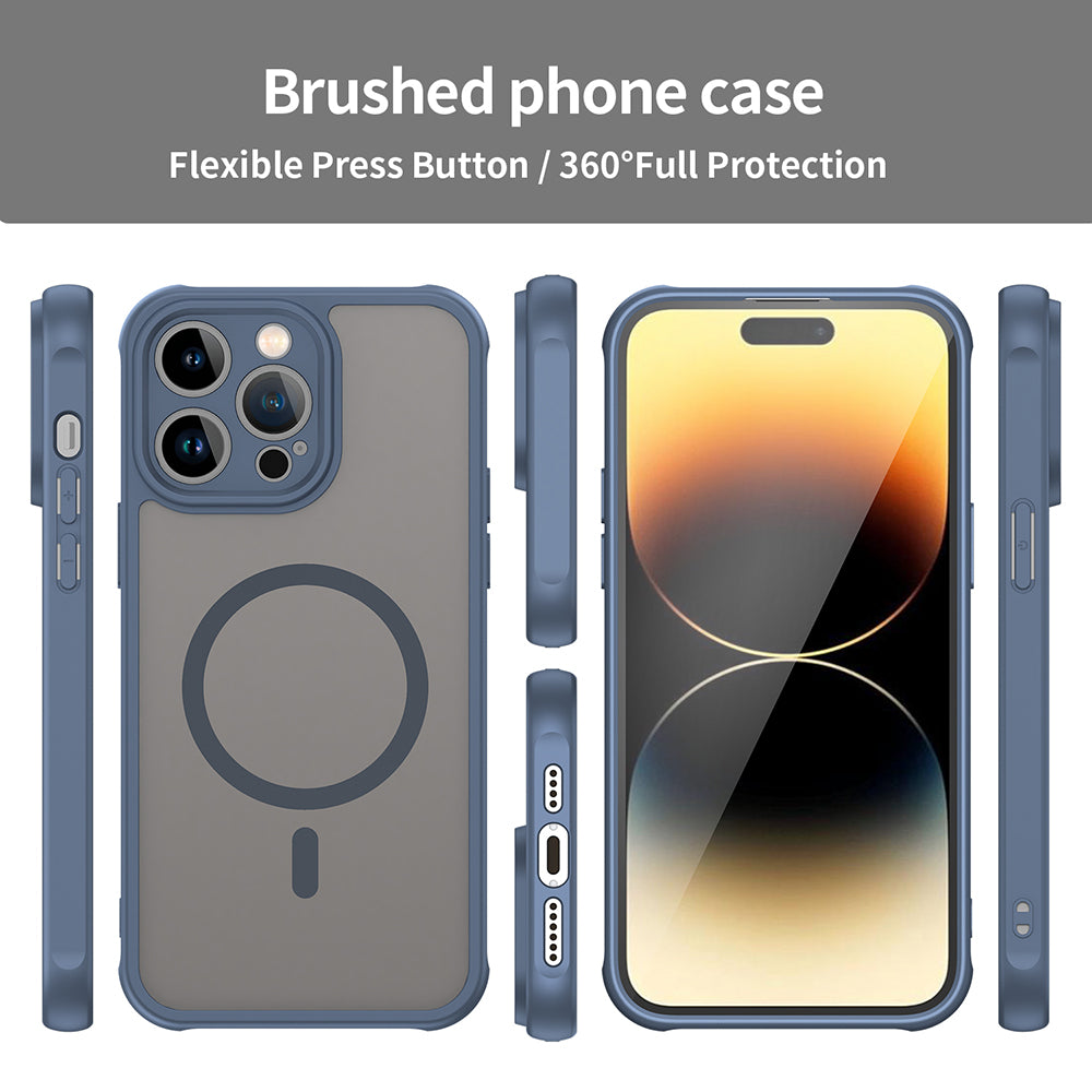 Калъф MagSafe за Apple iPhone 14 Pro Max, Techsuit, HaloFrost II, Тъмносин
