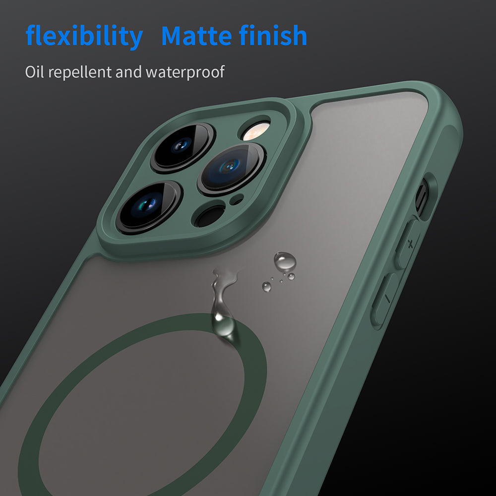 Калъф MagSafe за Apple iPhone 14 Pro Max, Techsuit, HaloFrost II, Зелен
