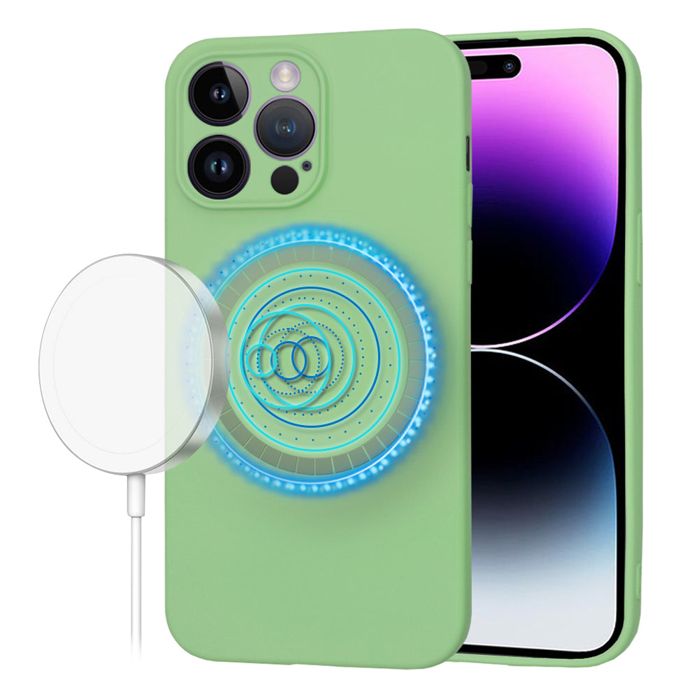 Калъф MagSafe за Apple iPhone 14 Pro Max, Techsuit, SoftFlex, Светлозелен