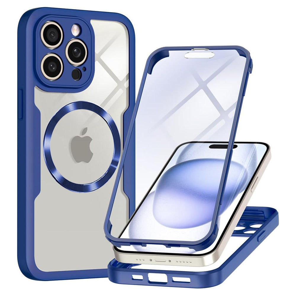 Калъф MagSafe за Apple iPhone 14 Pro, Techsuit, ColorVerse 360, Син