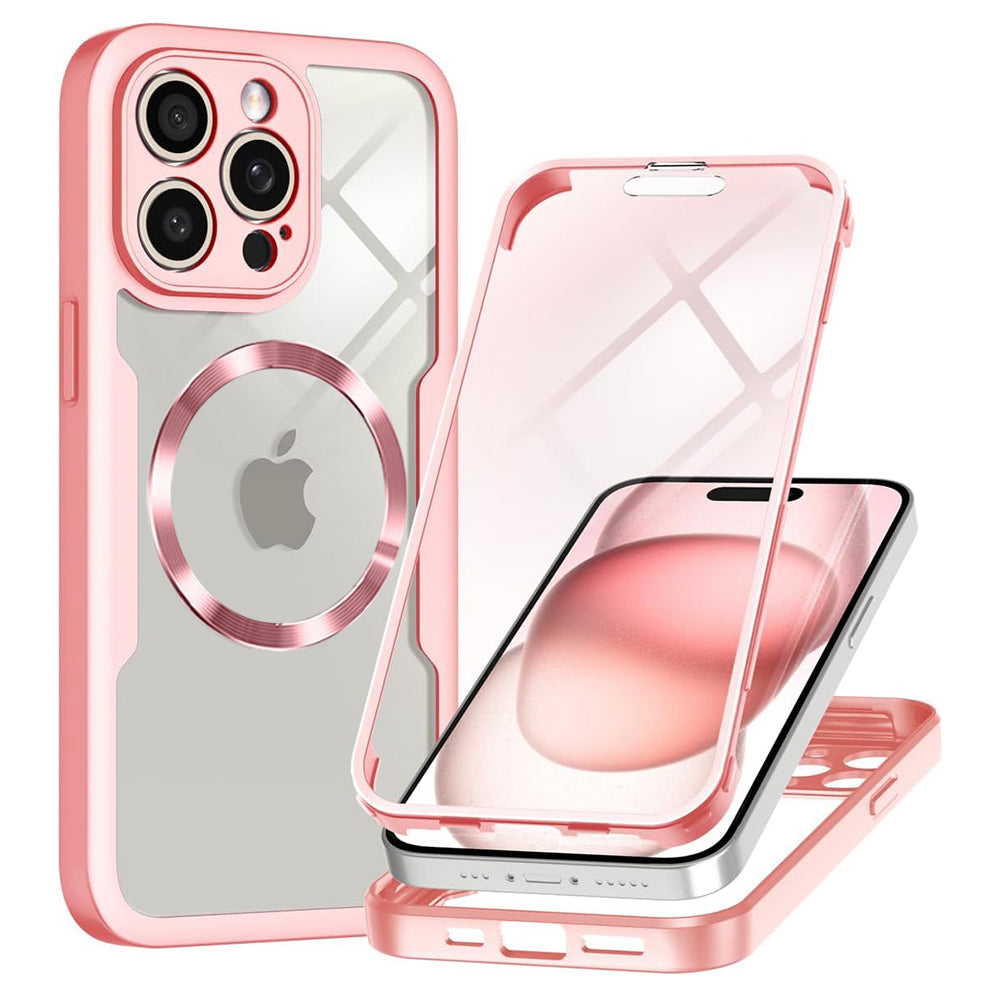 Калъф MagSafe за Apple iPhone 14 Pro, Techsuit, ColorVerse 360, Розов