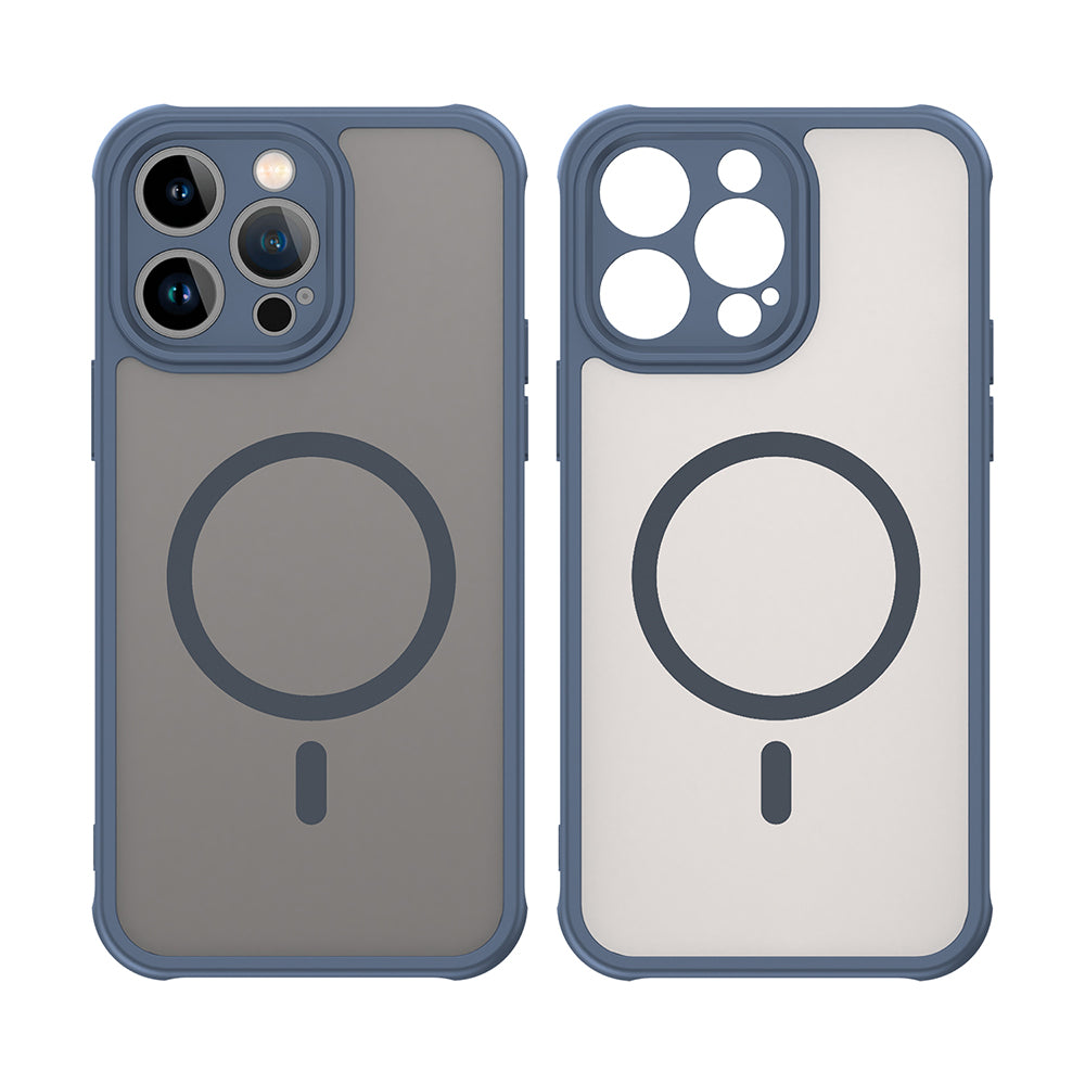 Калъф MagSafe за Apple iPhone 14 Pro, Techsuit, HaloFrost II, Тъмносин