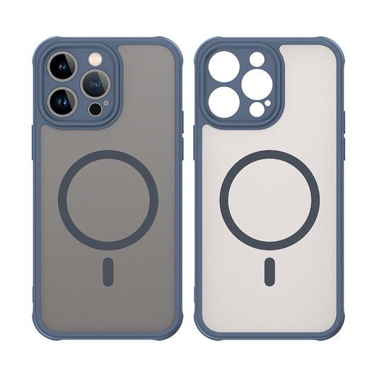 MagSafe Case for Apple iPhone 14 Pro, Techsuit, HaloFrost II, Navy Blue