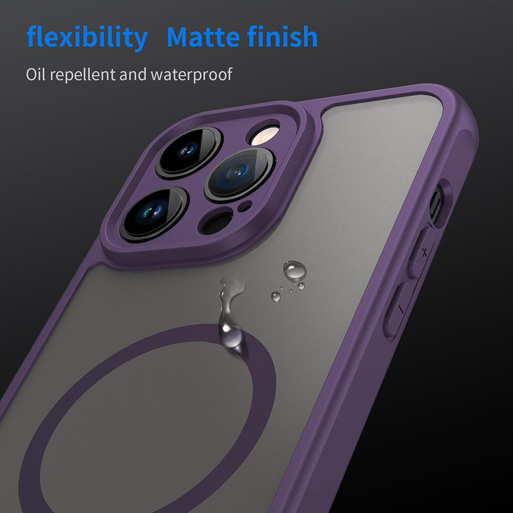 Калъф MagSafe за Apple iPhone 14 Pro, Techsuit, HaloFrost II, Лилав