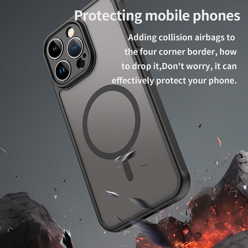 Калъф MagSafe за Apple iPhone 14 Pro, Techsuit, HaloFrost II, Черен