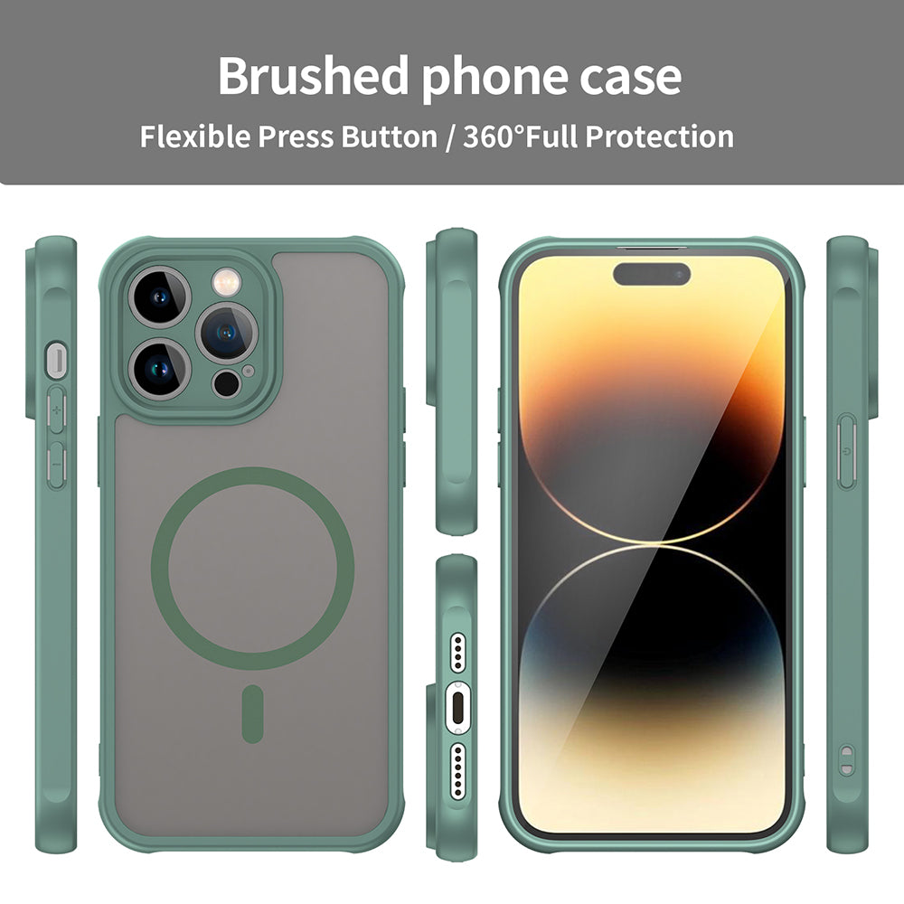 Калъф MagSafe за Apple iPhone 14 Pro, Techsuit, HaloFrost II, Зелен