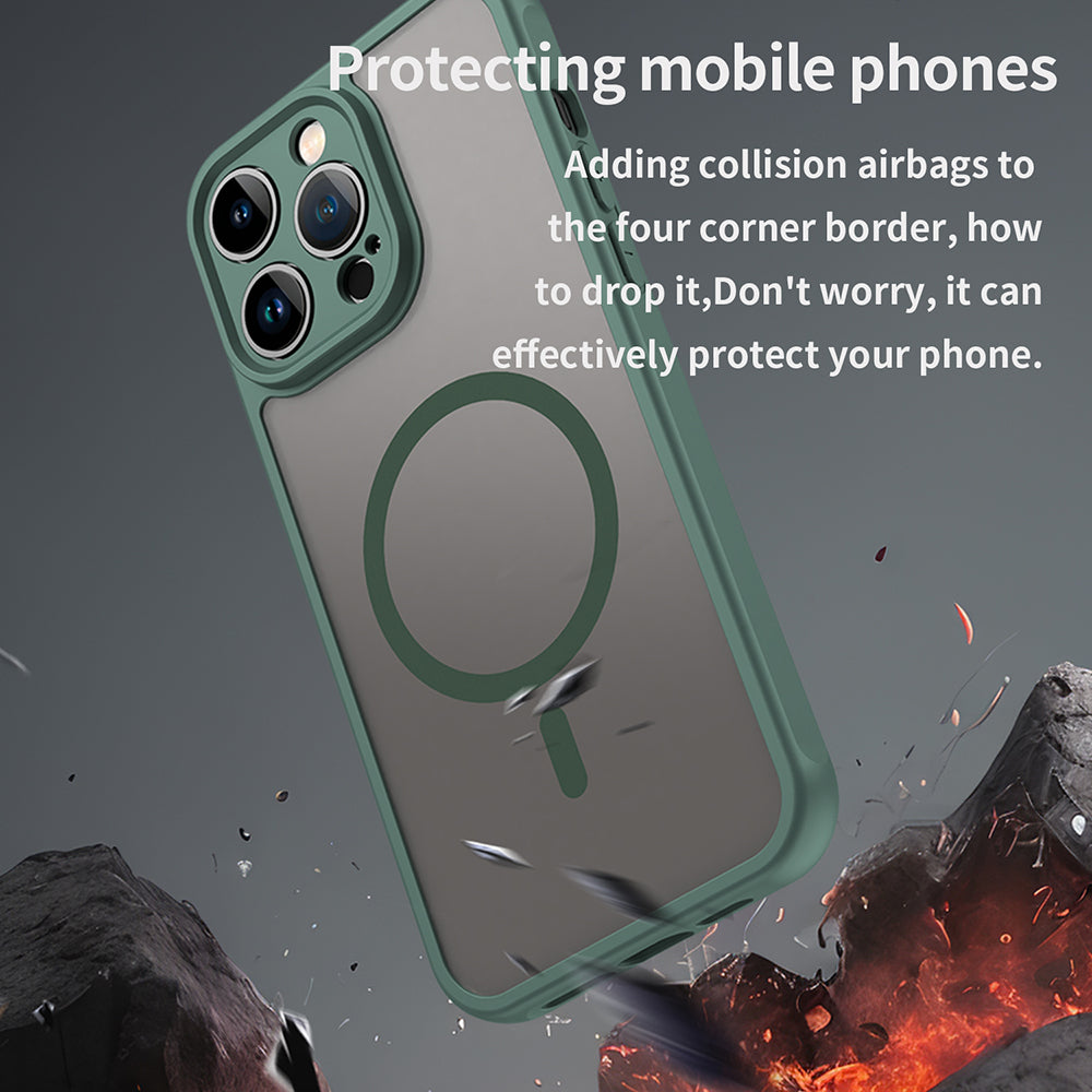 Калъф MagSafe за Apple iPhone 14 Pro, Techsuit, HaloFrost II, Зелен