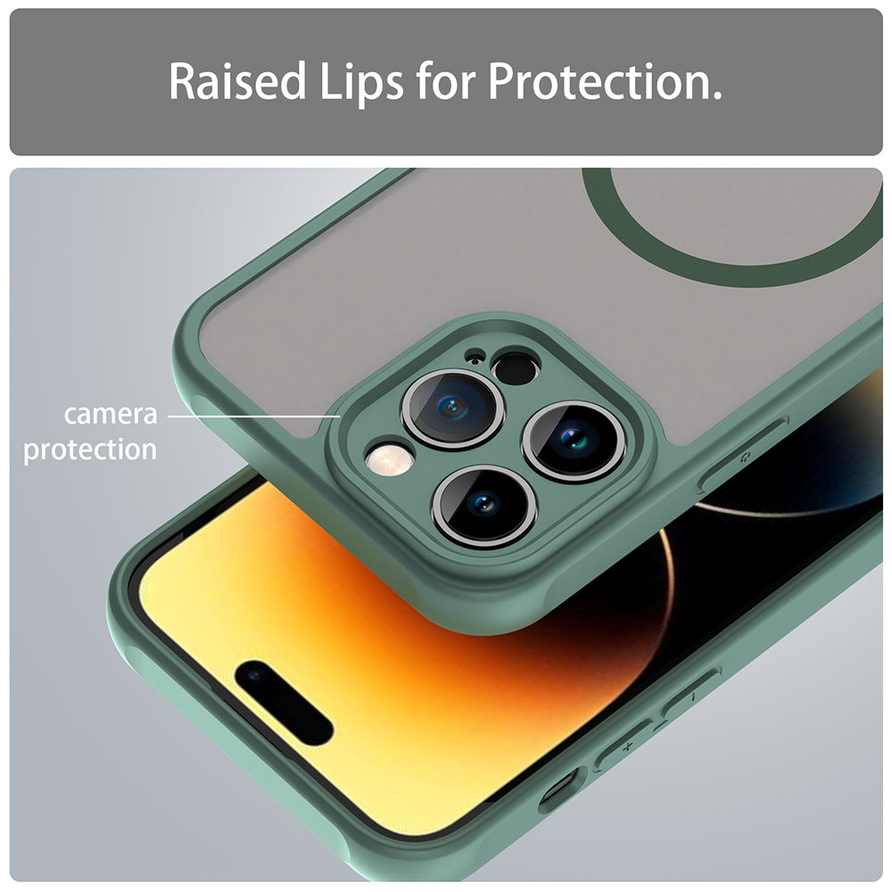 Калъф MagSafe за Apple iPhone 14 Pro, Techsuit, HaloFrost II, Зелен