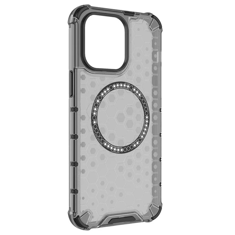 MagSafe калъф за Apple iPhone 14 Pro, Techsuit, HoneyComb Shield, бял