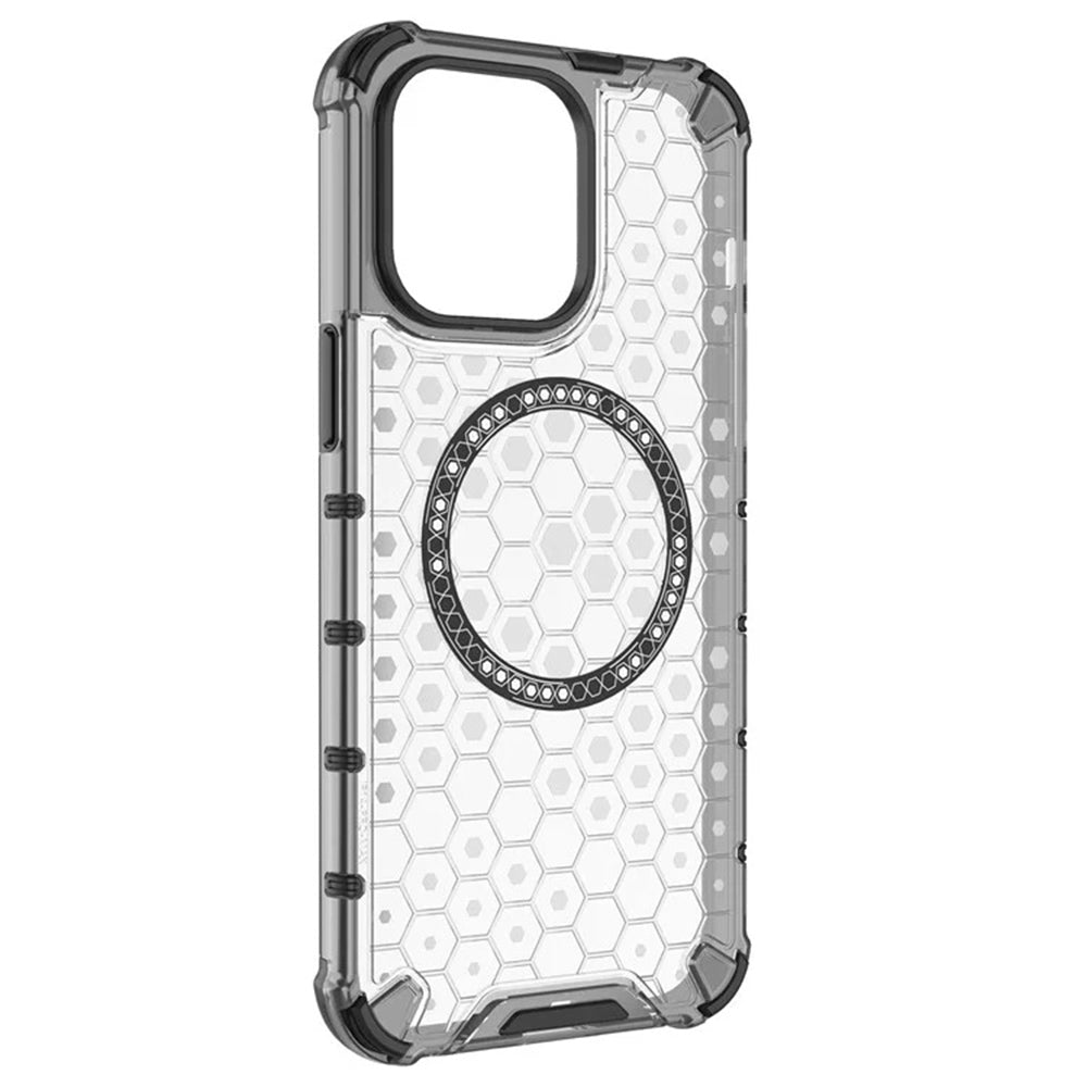 MagSafe калъф за Apple iPhone 14 Pro, Techsuit, HoneyComb Shield, Черен