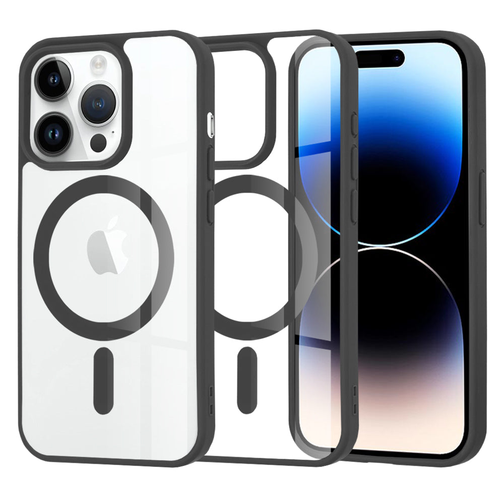 Калъф MagSafe за Apple iPhone 14 Pro, Techsuit, Pro, Черен