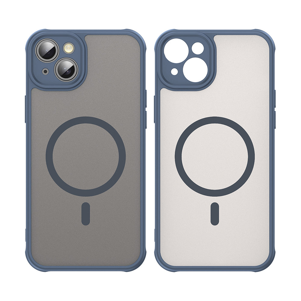 Калъф MagSafe за Apple iPhone 14, Techsuit, HaloFrost II, Тъмносин