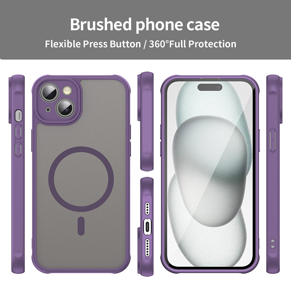 Калъф MagSafe за Apple iPhone 14, Techsuit, HaloFrost II, Лилав