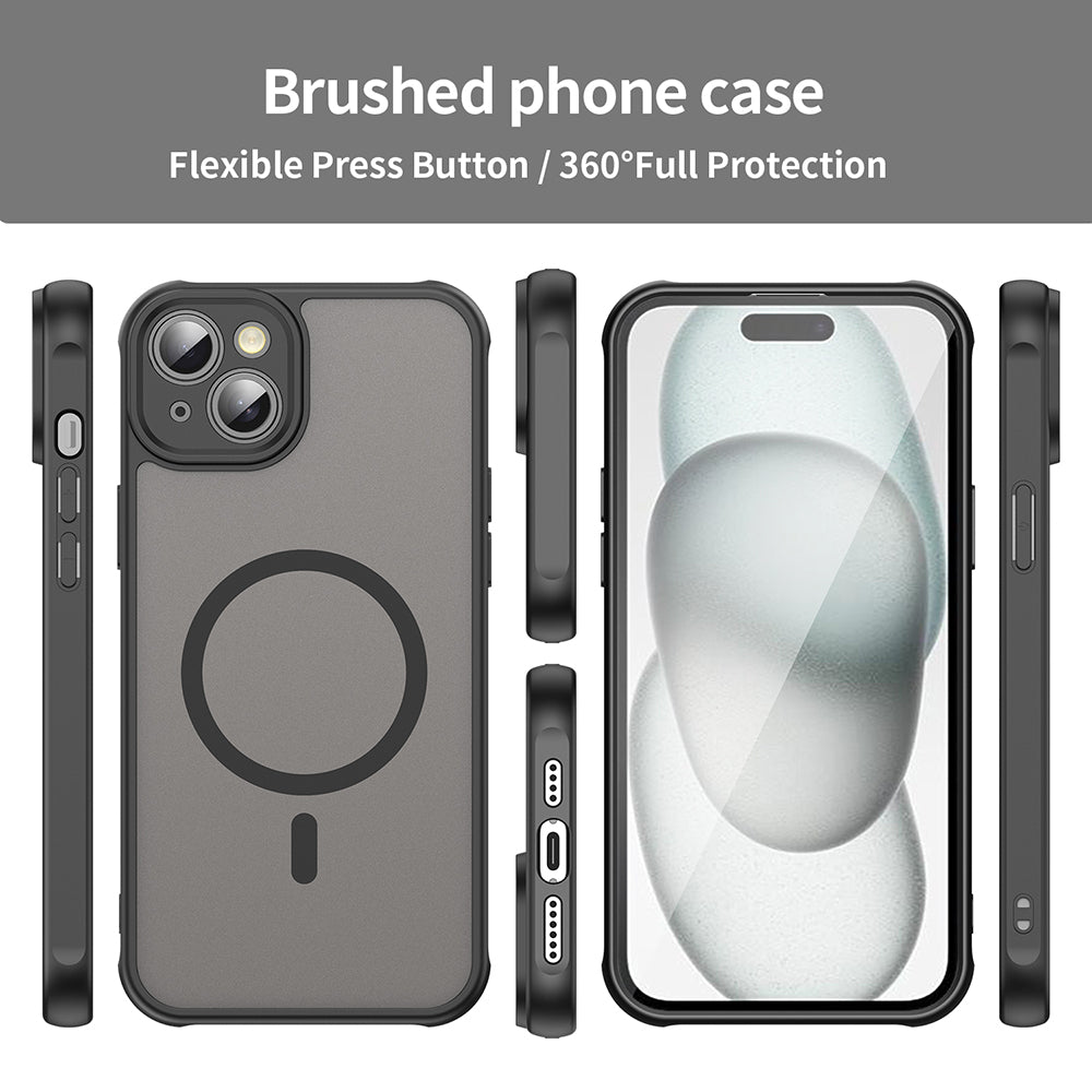 Калъф MagSafe за Apple iPhone 14, Techsuit, HaloFrost II, Черен