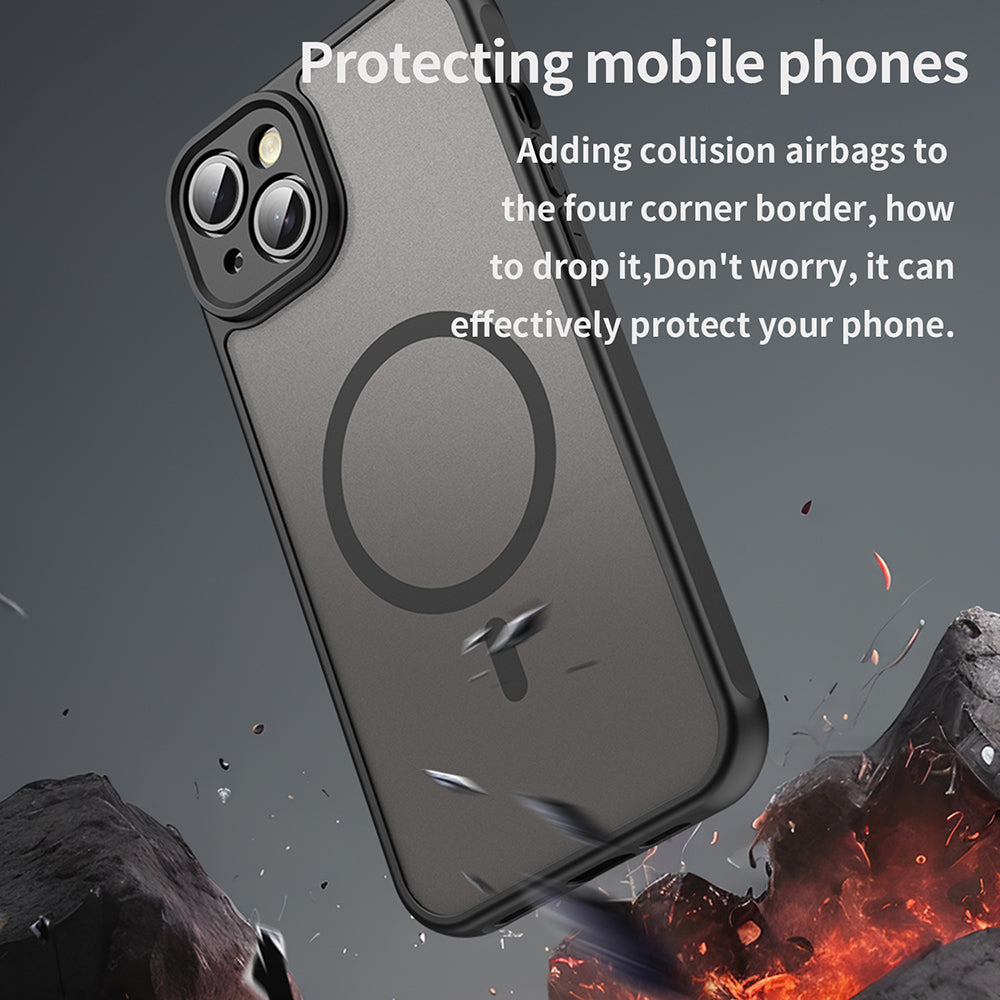 Калъф MagSafe за Apple iPhone 14, Techsuit, HaloFrost II, Черен