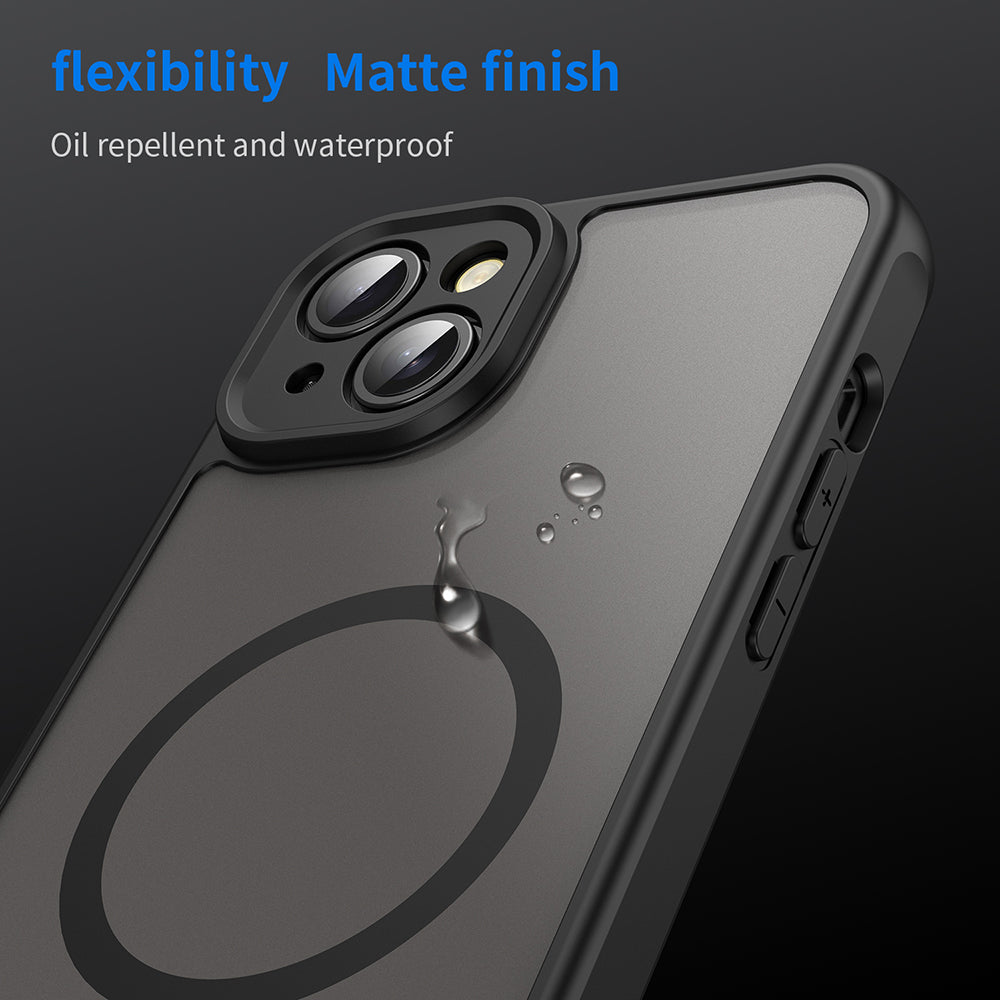 Калъф MagSafe за Apple iPhone 14, Techsuit, HaloFrost II, Черен