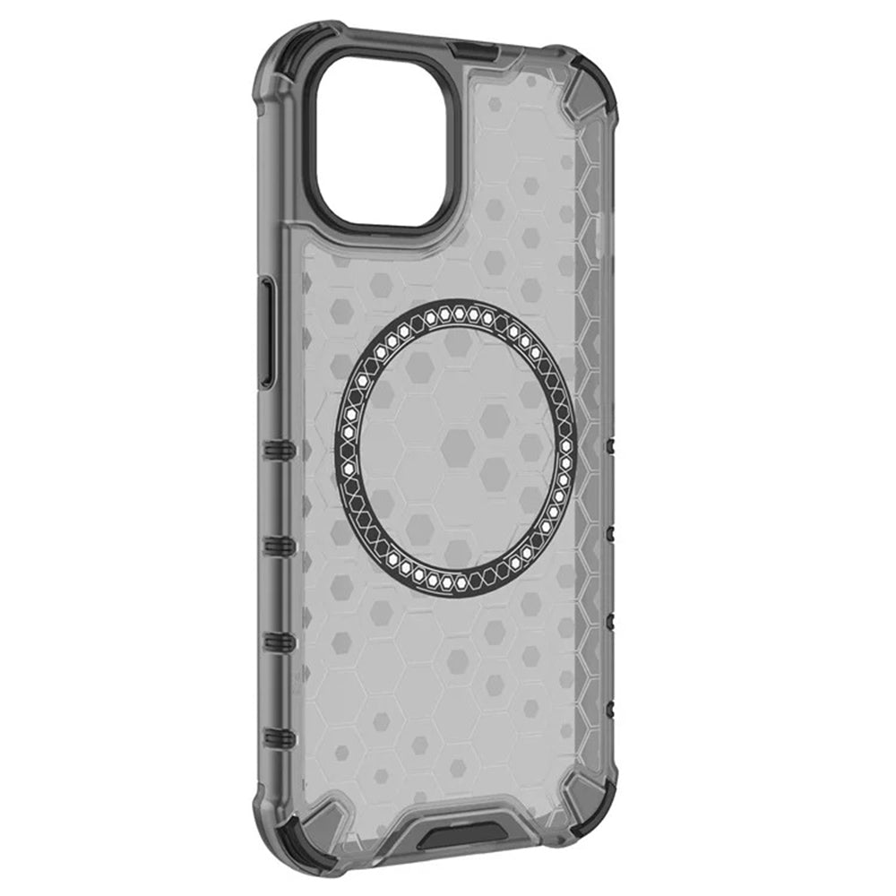 Калъф MagSafe за Apple iPhone 14, Techsuit, HoneyComb Shield, Черен