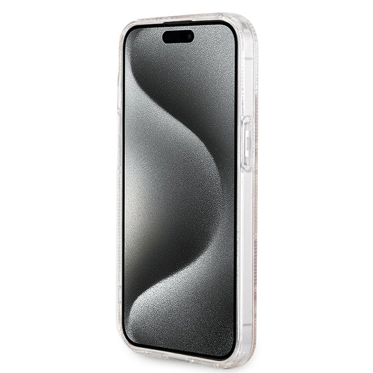 Калъф MagSafe за Apple iPhone 15, Guess, IML Gcube, Кафяв