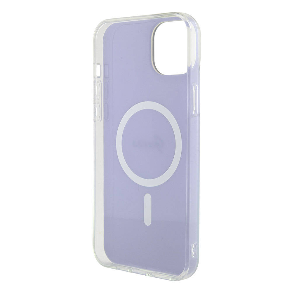 Калъф MagSafe за Apple iPhone 15, Guess, IML Iridescent, Лилав