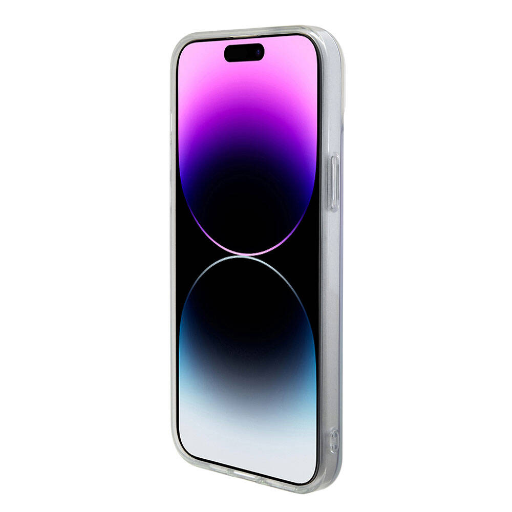 Калъф MagSafe за Apple iPhone 15, Guess, IML Iridescent, Лилав