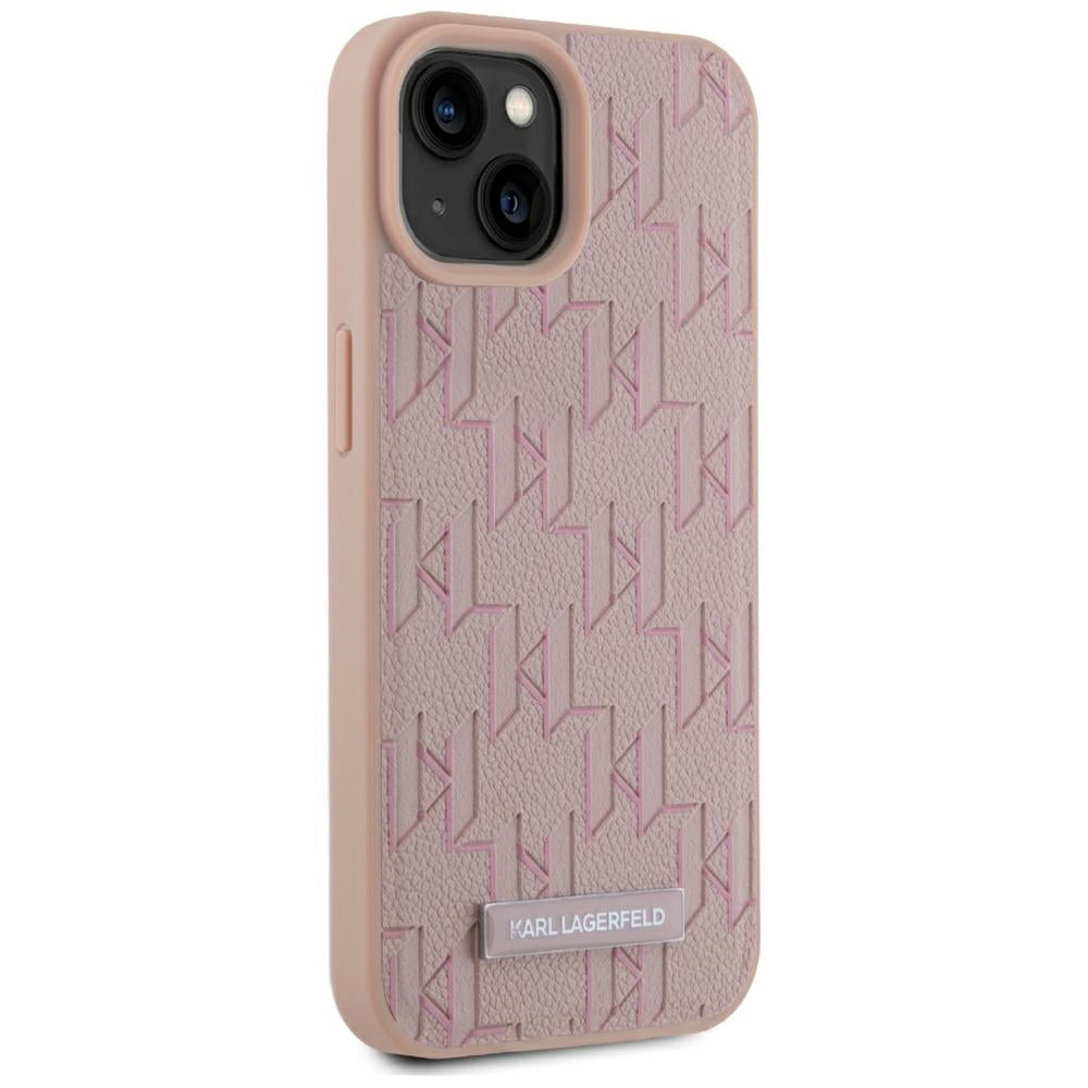 Калъф MagSafe за Apple iPhone 15, Karl Lagerfeld, Hot Stamp, Розов