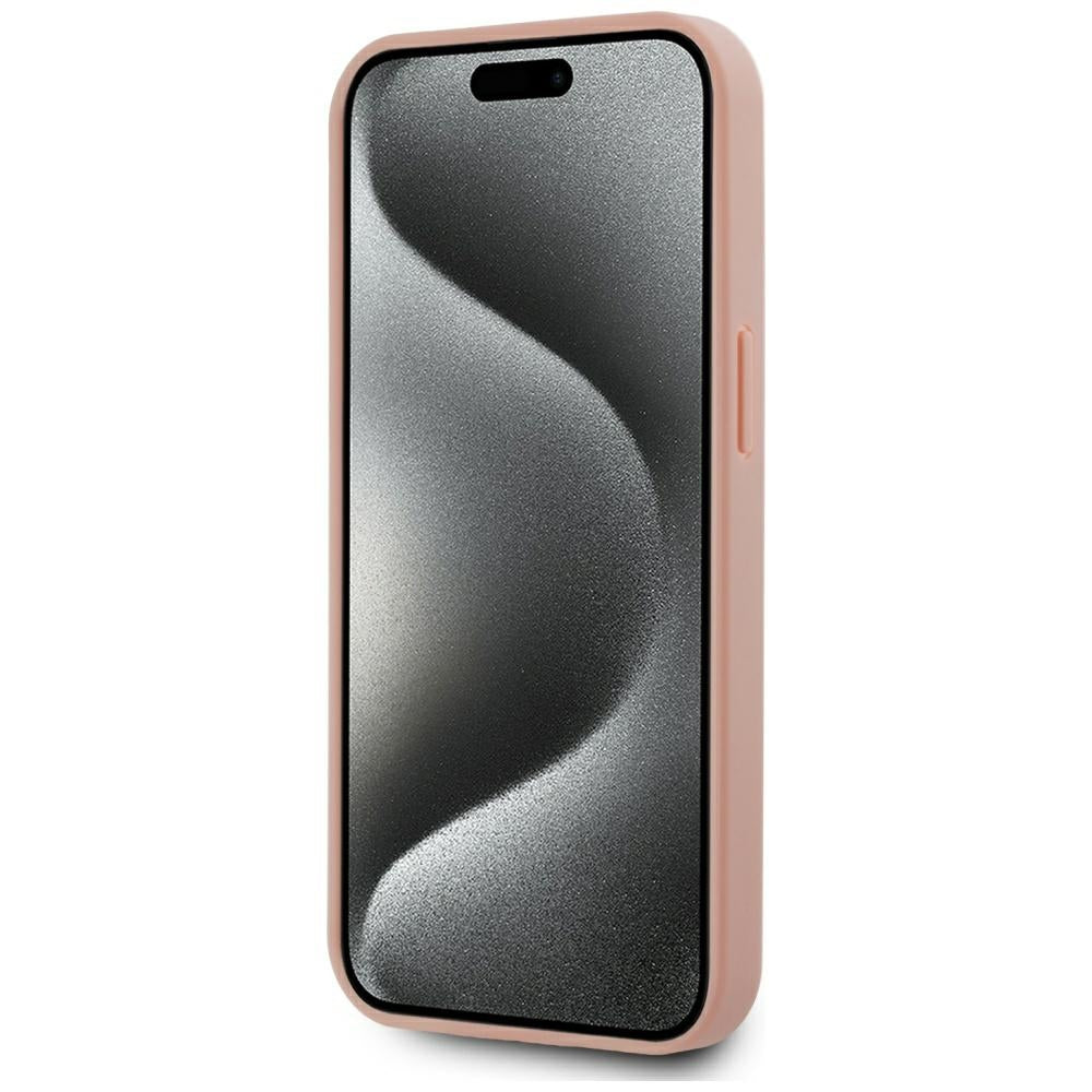 Калъф MagSafe за Apple iPhone 15, Karl Lagerfeld, Hot Stamp, Розов