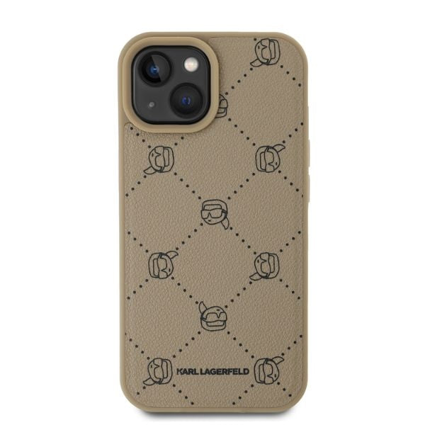 Калъф MagSafe за Apple iPhone 15, Karl Lagerfeld, Karl's Head, Бежов