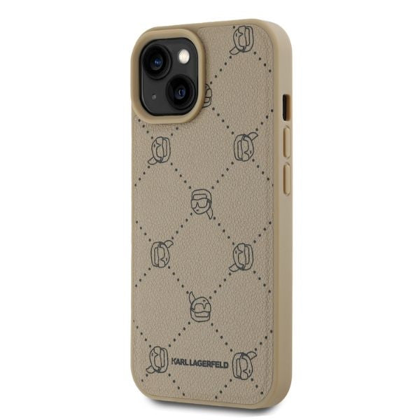 Калъф MagSafe за Apple iPhone 15, Karl Lagerfeld, Karl's Head, Бежов