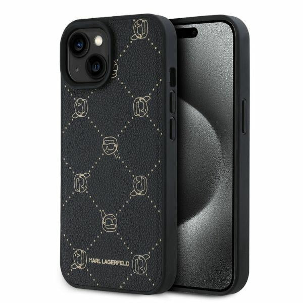 Калъф MagSafe за Apple iPhone 15, Karl Lagerfeld, Karl's Head, Черен