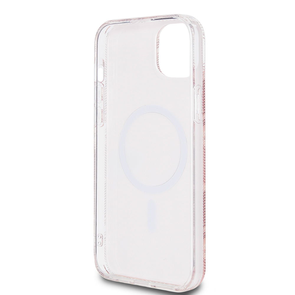 Калъф MagSafe за Apple iPhone 15 Plus, Guess, IML Gcube, Розов