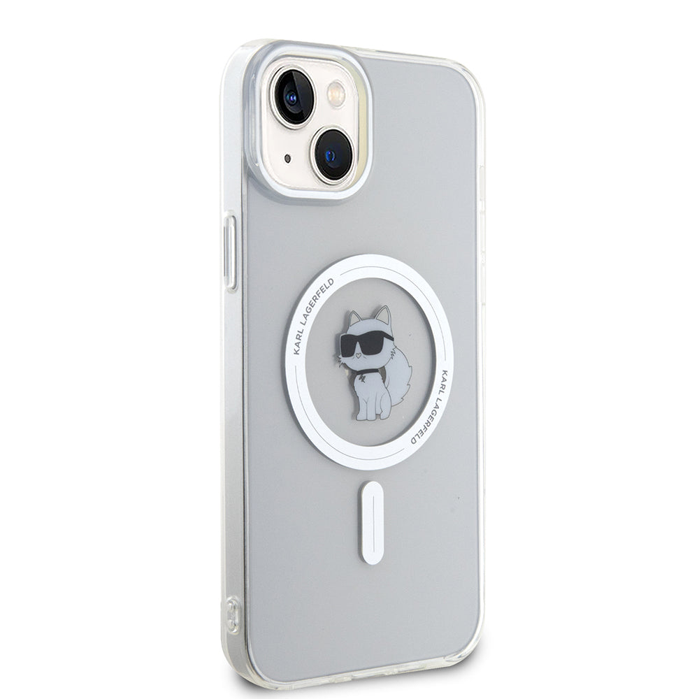 Калъф MagSafe за Apple iPhone 15 Plus / 14 Plus, Karl Lagerfeld, IML Choupette, Прозрачен