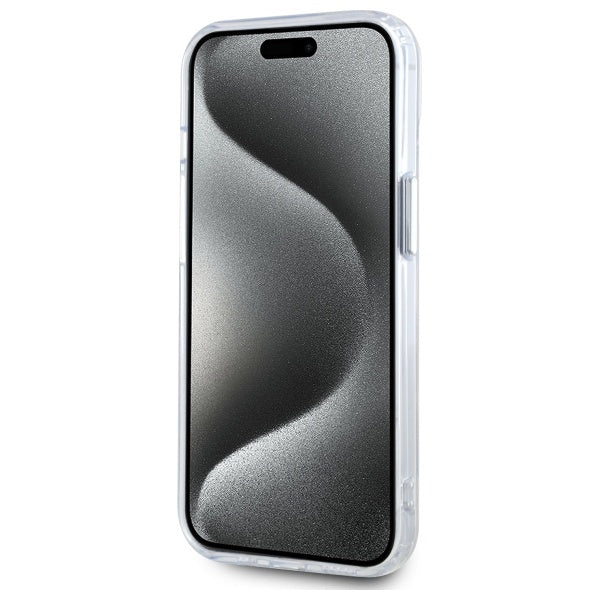 Калъф MagSafe за Apple iPhone 15 Plus, Karl Lagerfeld, IML Metal Choupette's Head, Бял